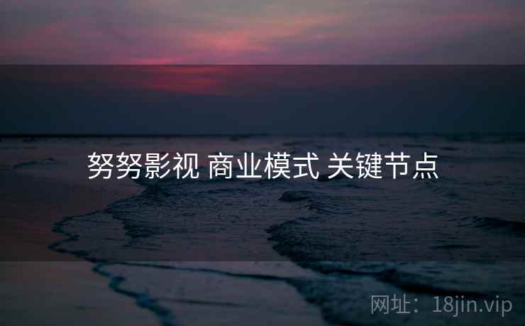 努努影视 商业模式 关键节点