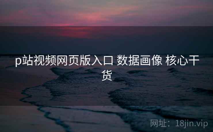 p站视频网页版入口 数据画像 核心干货